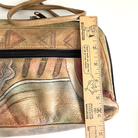 Anuschka Hand-Painted Leather Shoulder Bag Crossbody Medium - Picture 5 of 9